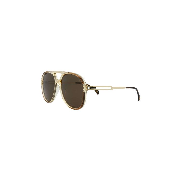 Gucci Aviator Sunglasses 'Brown/Gold/Brown'