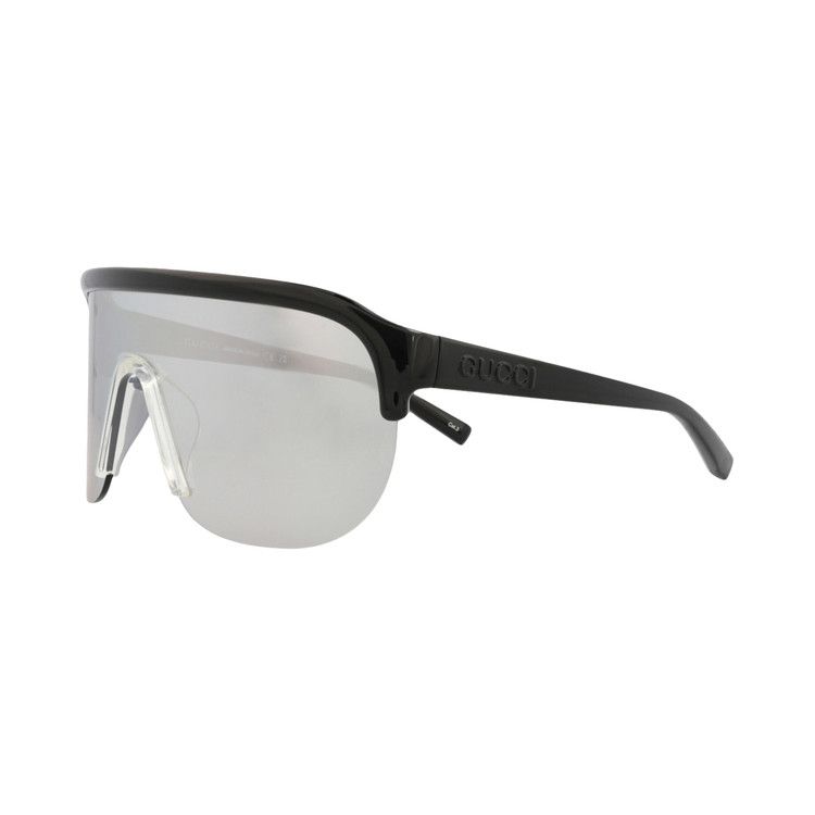 Gucci Shield Sunglasses 'Black/Silver'