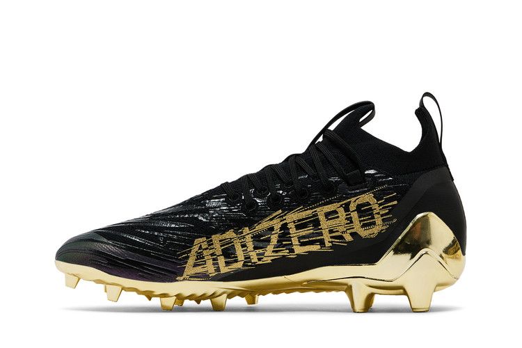 adidas Adizero Primeknit Cleats 'Black Gold Metallic'