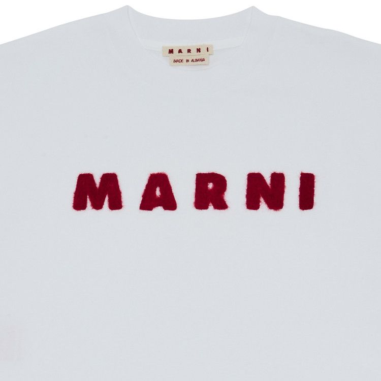 Marni Organic Compact Jersey T-Shirt 'Lily White'