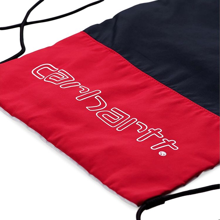 Carhartt WIP Terrace Drawstring Bag 'Cardinal/Dark Navy/White'