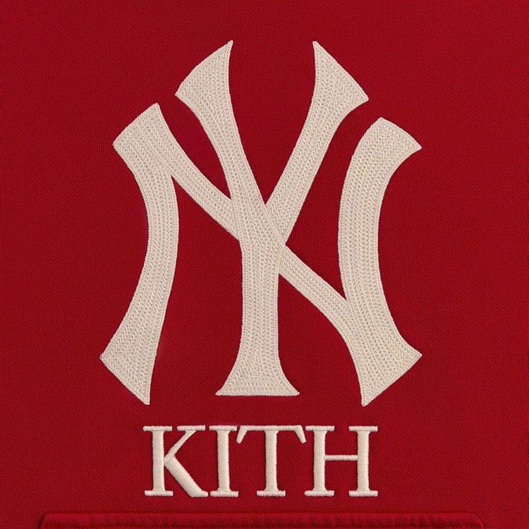 Kith For The New York Yankees Plush Fleece Cropped Braxton Hoodie 'Fame'