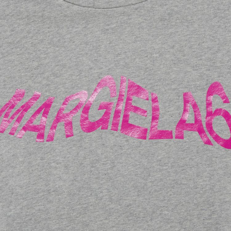 MM6 Maison Margiela Kids Hoodie 'Grey Melange/Super Pink'