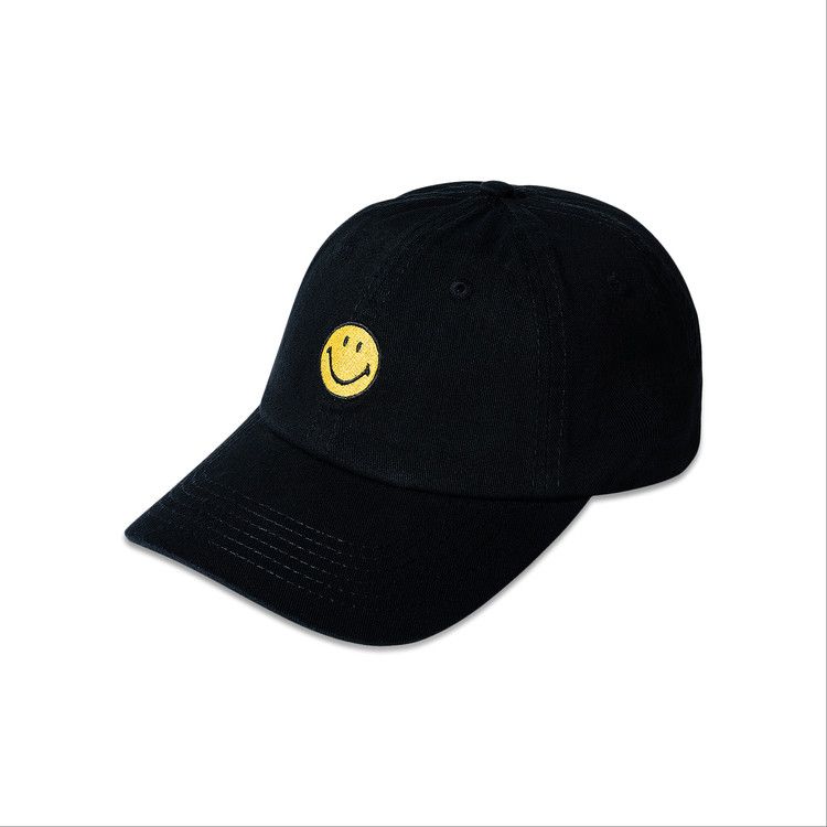 Market Smiley Badge 6 Panel Hat 'Black'
