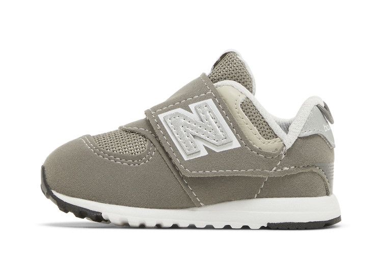 New Balance 574 New-B Hook & Loop Toddler 'Rain Cloud Silver Metallic'