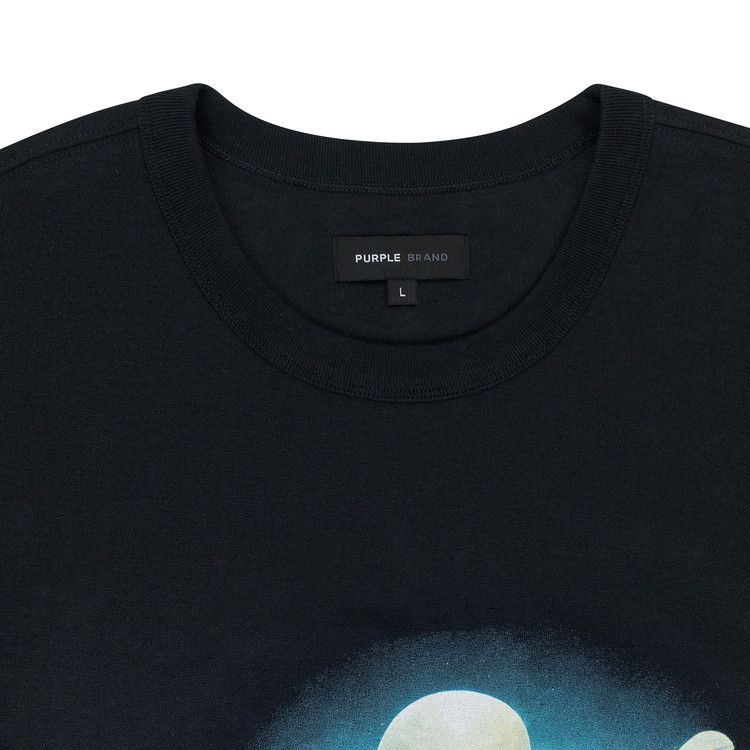 PURPLE BRAND Textured Jersey Long-Sleeve Tee 'Black'
