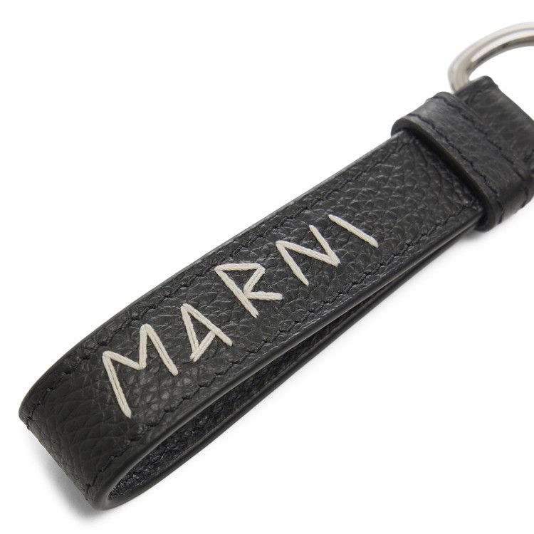 Marni Calf Leather With Mending Key Ring 'Black'