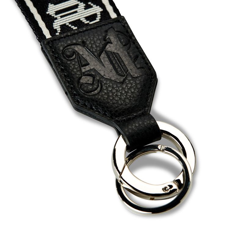 Palm Angels Logo Strap Key Ring 'Black/Grey'