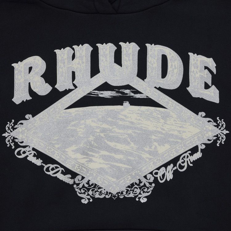 Rhude Dakar Convoy Hoodie 'Black/Silver'