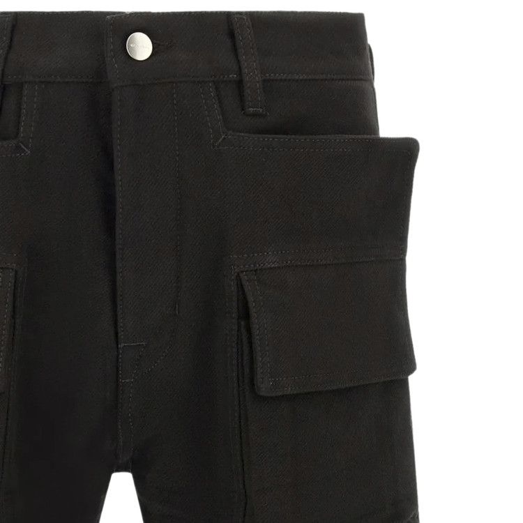 Rick Owens Denim Cargo Bolan Cutoff Pants 'Black'