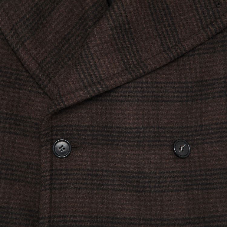 MM6 Maison Margiela Checked Wool Blend Coat 'Brown/Black'