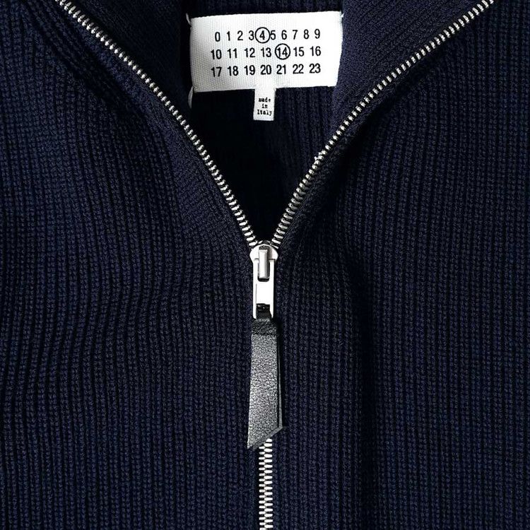 Maison Margiela Zip Cardigan 'Navy Blue'