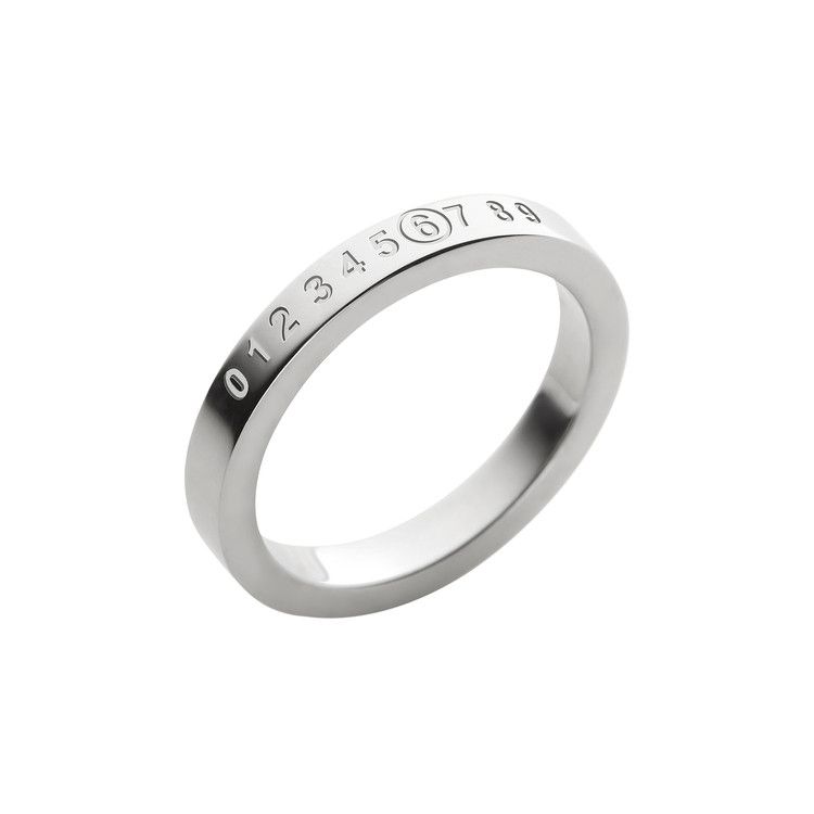 MM6 Maison Margiela Numeric Minimal Signature Ring 'Silver'