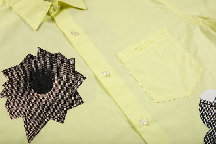 Supreme x Nate Lowman Short-Sleeve Shirt 'Pale Yellow'