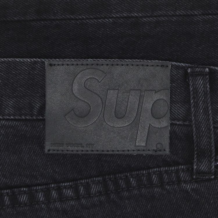 Supreme Stone Washed Slim Jean 'Washed Black'