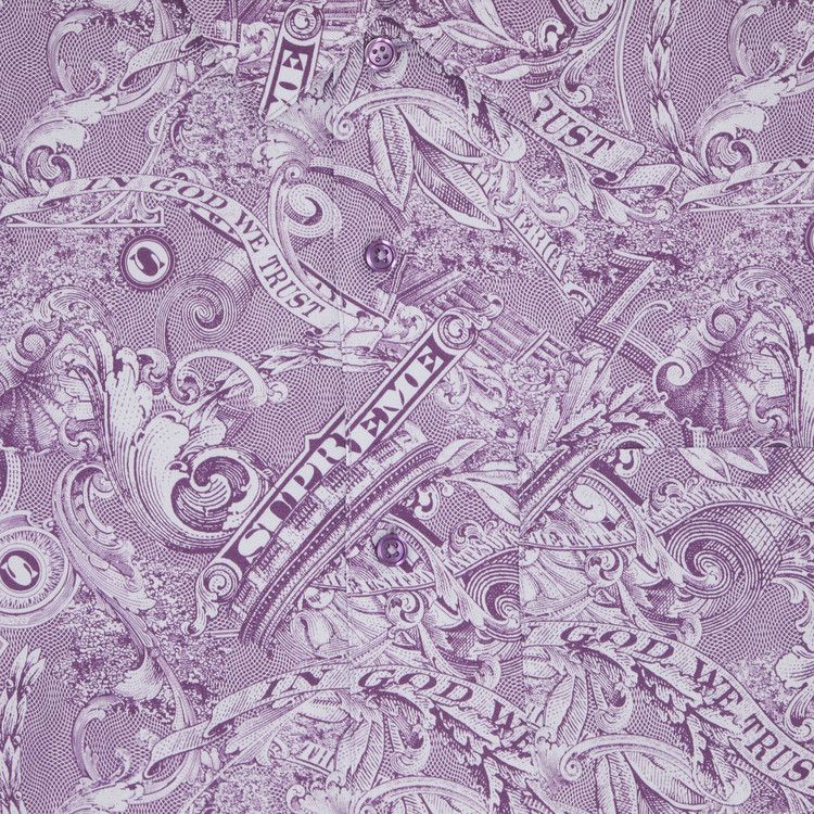 Supreme Dollar Short-Sleeve Shirt 'Purple'