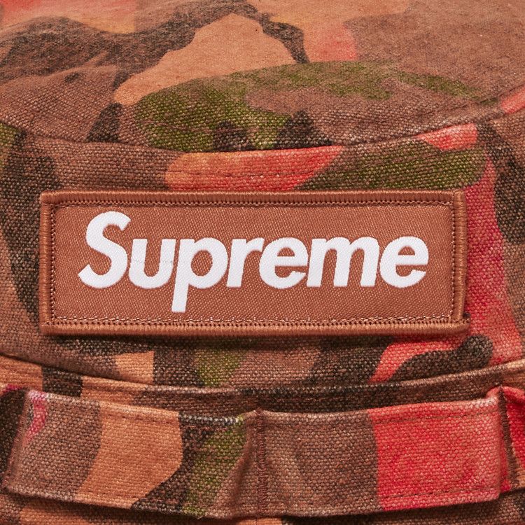 Supreme Washed Canvas Boonie 'Orange Camo'