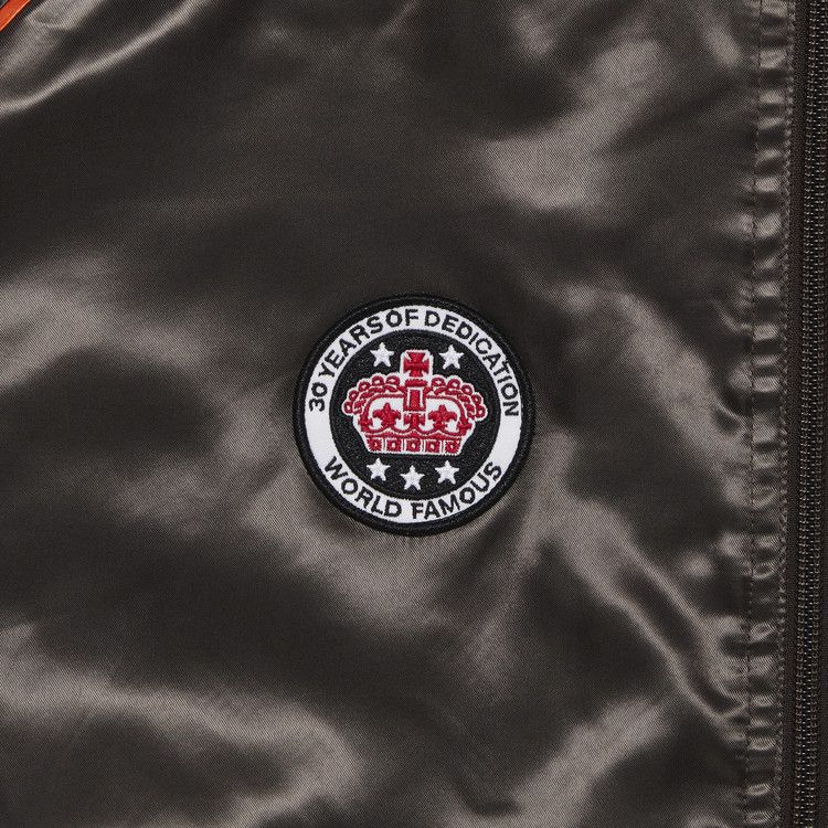 Supreme Satin Hooded Track Jacket 'Brown'