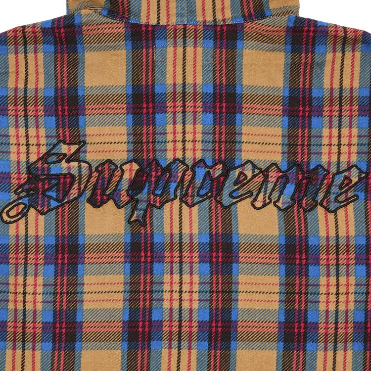 Supreme Printed Hooded Flannel Shirt 'Tan'