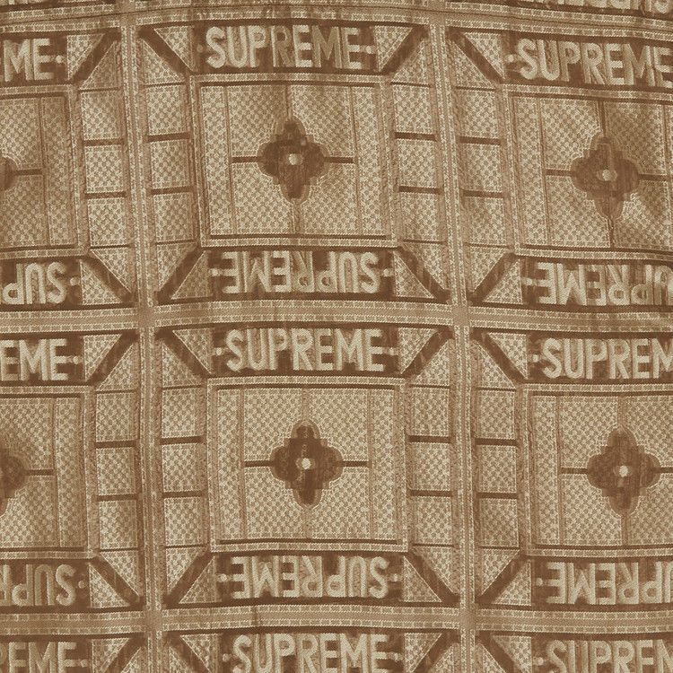Supreme Tray Jacquard Short-Sleeve Shirt 'Tan'