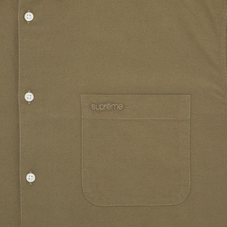 Supreme Loose Fit Short-Sleeve Oxford Shirt 'Olive'