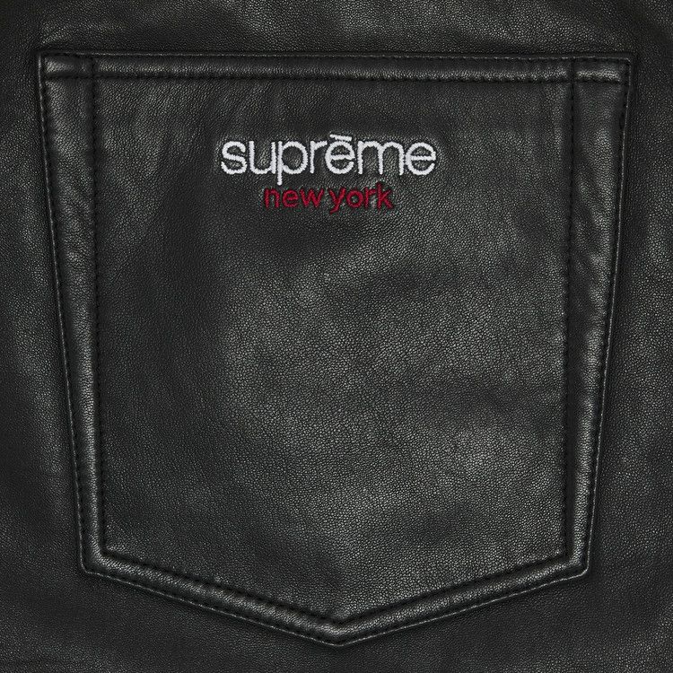 Supreme Baggy Leather Short 'Black'