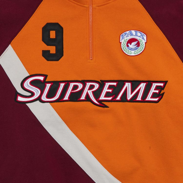 Supreme Equipé Half Zip Sweatshirt 'Dark Orange'