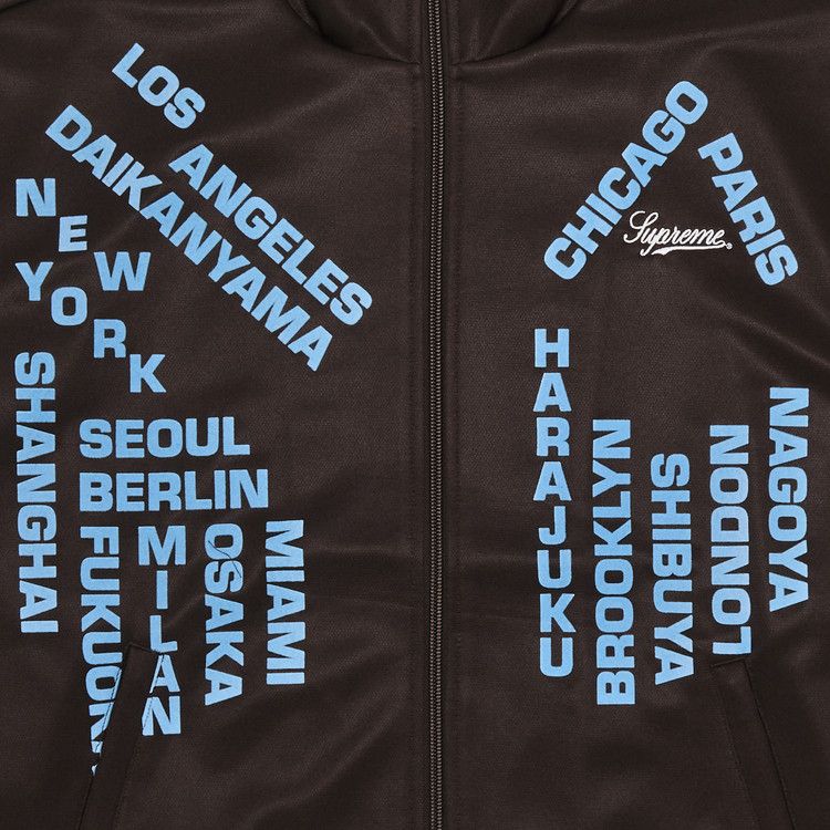 Supreme Worldwide Tricot Track Jacket 'Brown'
