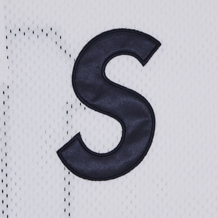 Supreme S Logo Baseball Henley 'White'
