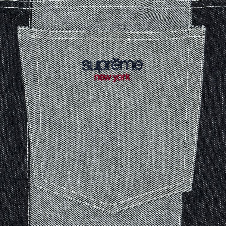 Supreme Paneled Stripe Baggy Jean 'Rigid Indigo'