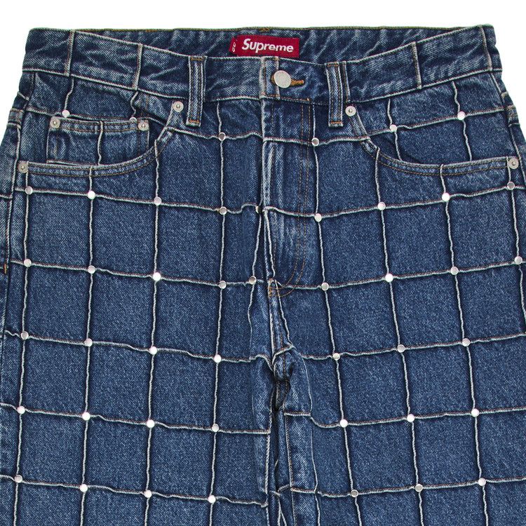Supreme Studded Seam Loose Fit Jean 'Blue'