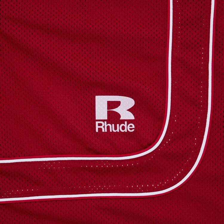 Rhude Mesh Piping Baggy Track Short 'Red'