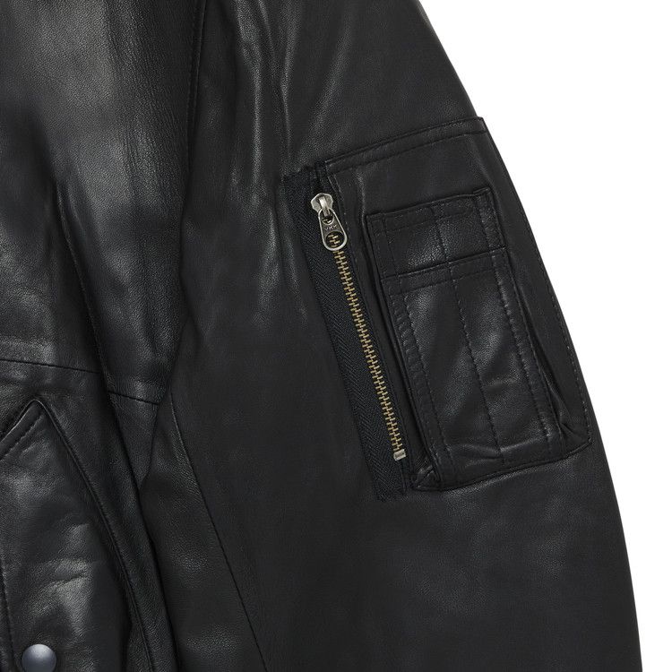 Vlone Leather Bomber 'Black'