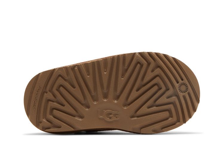 UGG Classic Mini Zipper Tape Logo Boot Toddler 'Chestnut'