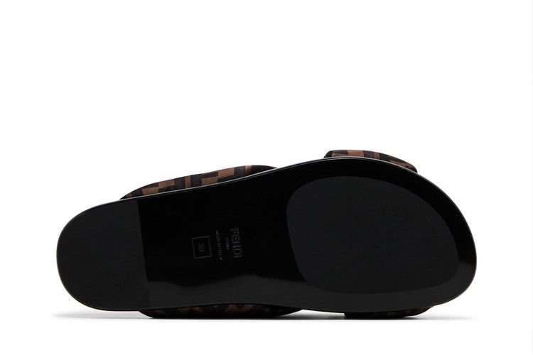 Fendi Wmns Feel FF Satin Slide 'Brown'