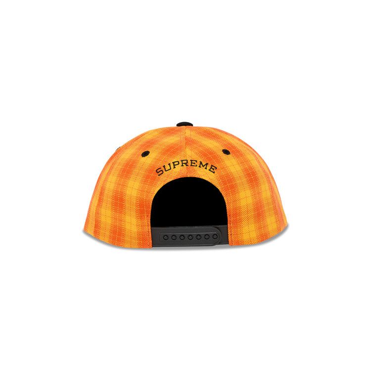 Supreme Script Logo 6-Panel 'Orange Plaid'