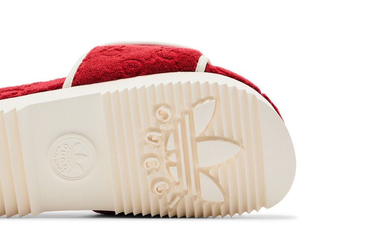 Adidas x Gucci Wmns GG Platform Sandal 'Red Cotton Sponge'
