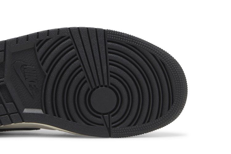 Wmns Air Jordan 1 Mid 'Black Sail Gym Red'