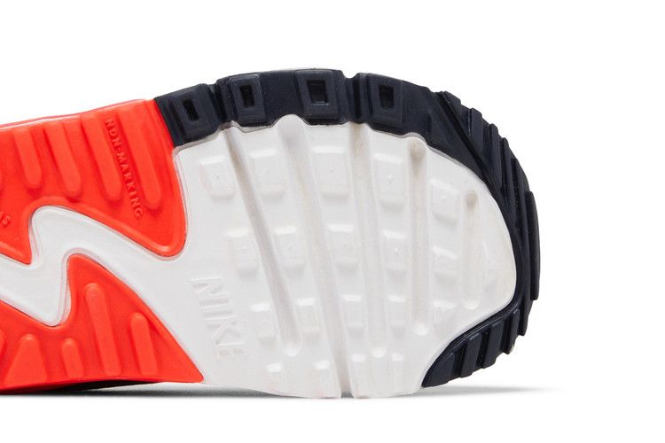 Nike Air Max 90 Leather TD 'Light Smoke Grey Bright Crimson'
